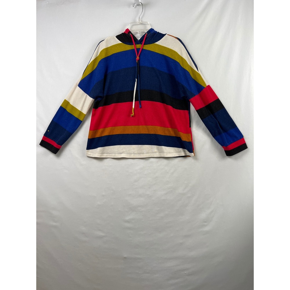 Ces Femme Hoodie Womens Large Multicolor Striped Knit Pullover T12514 USA Made